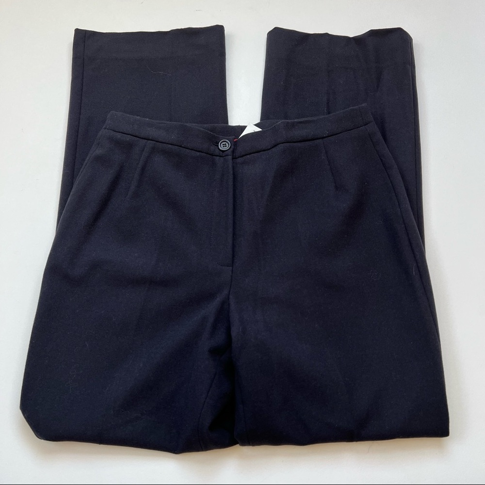 Olsen Europe Wool Blend Trousers Charcoal Gray Bootcut Workplace Office Size 6